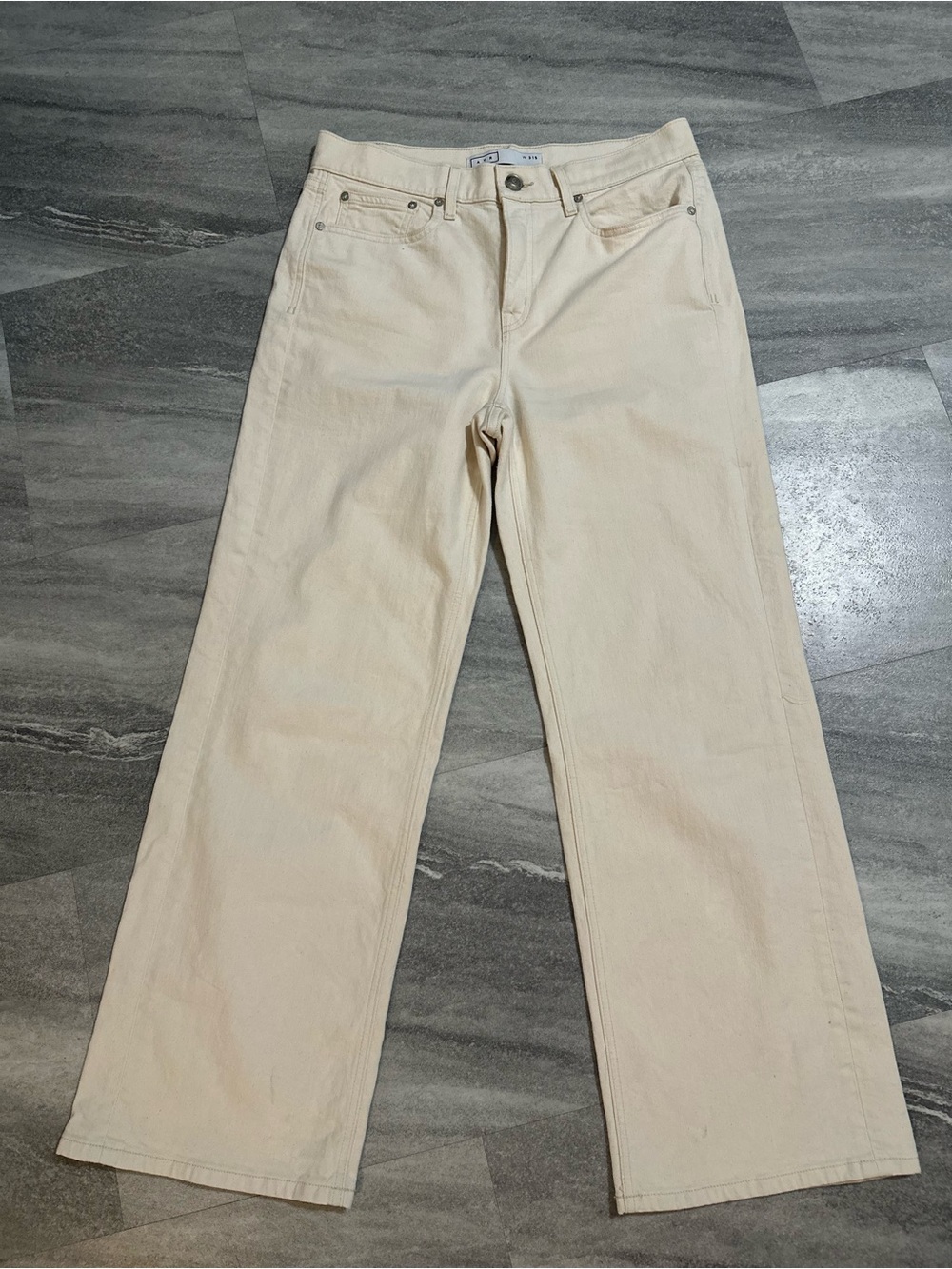AYR Jeans Cream Wide Leg 31S